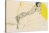 Reclining Boy (Erich Lederer)-Egon Schiele-Stretched Canvas