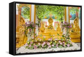 Reclining Buddha and Other Statues-Andrew Stewart-Framed Stretched Canvas