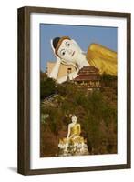 Reclining Buddha, Bodhi Tataung, Monywa, Sagaing Division, Myanmar (Burma), Asia-Tuul-Framed Photographic Print