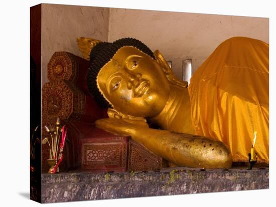 Reclining Buddha, Chiang Mai, Thailand-Kristin Piljay-Stretched Canvas