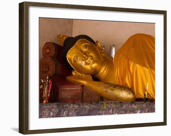 Reclining Buddha, Chiang Mai, Thailand-Kristin Piljay-Framed Photographic Print