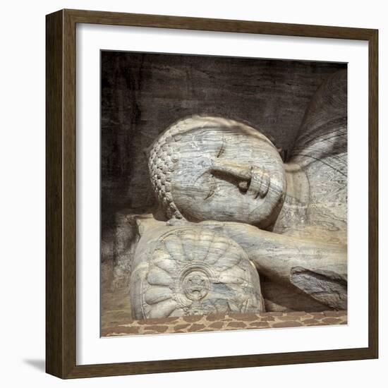 Reclining Buddha, Gal Vihara, Polonnaruwa, UNESCO World Heritage Site, Sri Lanka, Asia-Charlie Harding-Framed Photographic Print