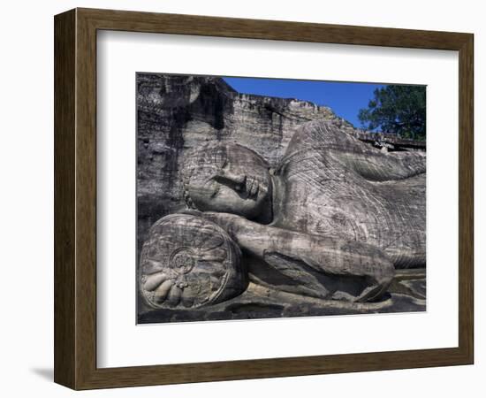 Reclining Buddha, Gal Vihara, Polonnaruwa, Unesco World Heritage Site, Sri Lanka-David Poole-Framed Photographic Print