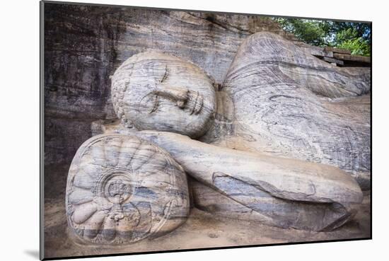 Reclining Buddha in Nirvana at Gal Vihara Rock Temple-Matthew Williams-Ellis-Mounted Photographic Print