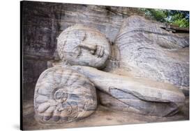 Reclining Buddha in Nirvana at Gal Vihara Rock Temple-Matthew Williams-Ellis-Stretched Canvas