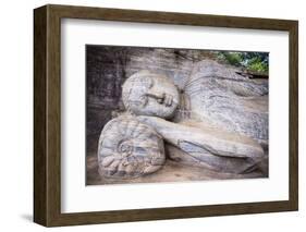 Reclining Buddha in Nirvana at Gal Vihara Rock Temple-Matthew Williams-Ellis-Framed Photographic Print