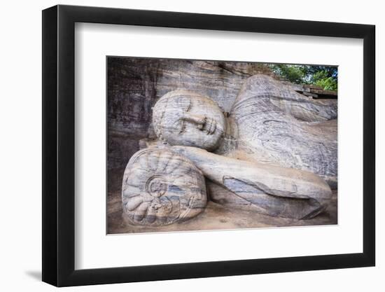 Reclining Buddha in Nirvana at Gal Vihara Rock Temple-Matthew Williams-Ellis-Framed Photographic Print