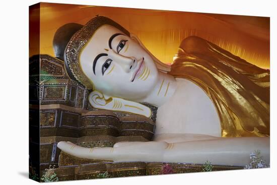 Reclining Buddha, Shwethalyaung, Bago (Pegu), Myanmar (Burma), Asia-Tuul-Stretched Canvas