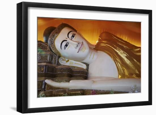 Reclining Buddha, Shwethalyaung, Bago (Pegu), Myanmar (Burma), Asia-Tuul-Framed Photographic Print