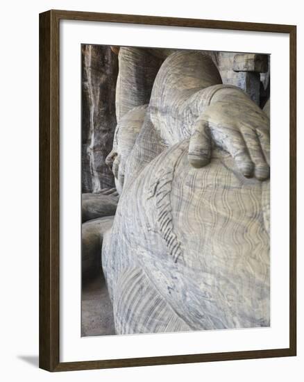 Reclining Buddha Statue, Gal Vihara, Polonnaruwa (UNESCO World Heritage Site), North Central Provin-Ian Trower-Framed Photographic Print