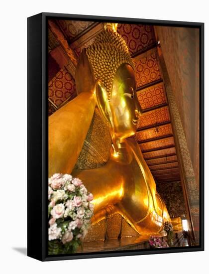 Reclining Buddha, Wat Pho, Bangkok, Thailand, Southeast Asia, Asia-Michael Snell-Framed Stretched Canvas