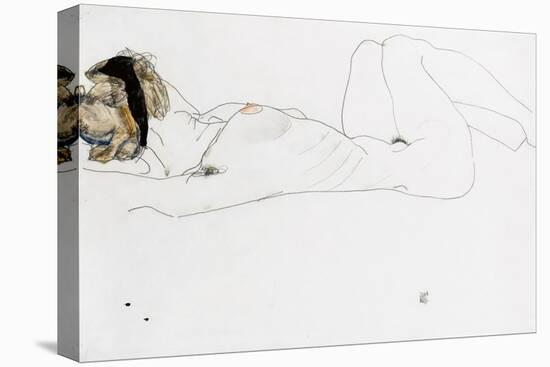 Reclining Female Nude, 1912-Egon Schiele-Stretched Canvas