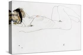 Reclining Female Nude, 1912-Egon Schiele-Stretched Canvas