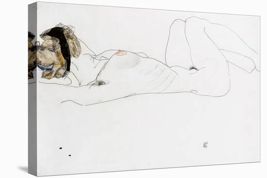 Reclining Female Nude, 1912-Egon Schiele-Stretched Canvas
