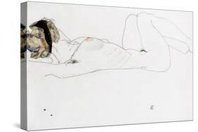 Reclining Female Nude, 1912-Egon Schiele-Stretched Canvas