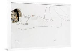 Reclining Female Nude, 1912-Egon Schiele-Framed Giclee Print