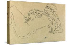 Reclining Female Nude, 1914-Egon Schiele-Stretched Canvas