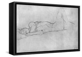Reclining Female Nude, c.1914-Gustav Klimt-Framed Stretched Canvas