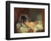 Reclining Female Nude, circa 1844-45-Jean-François Millet-Framed Giclee Print