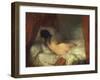 Reclining Female Nude, circa 1844-45-Jean-François Millet-Framed Giclee Print