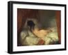 Reclining Female Nude, circa 1844-45-Jean-François Millet-Framed Giclee Print