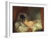 Reclining Female Nude, circa 1844-45-Jean-François Millet-Framed Giclee Print