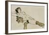 Reclining Female Nude with Legs Spread, 1914-Egon Schiele-Framed Giclee Print