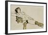 Reclining Female Nude with Legs Spread, 1914-Egon Schiele-Framed Giclee Print