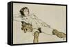 Reclining Female Nude with Legs Spread, 1914-Egon Schiele-Framed Stretched Canvas