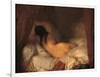 Reclining Female Nude-Jean-François Millet-Framed Art Print