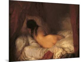 Reclining Female Nude-Jean-François Millet-Mounted Art Print