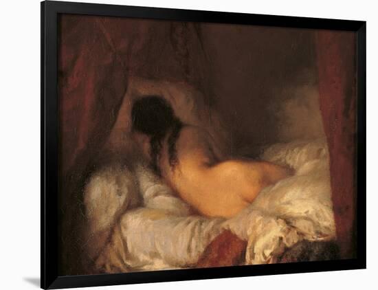 Reclining Female Nude-Jean-François Millet-Framed Art Print