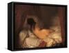 Reclining Female Nude-Jean-François Millet-Framed Stretched Canvas