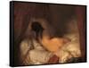 Reclining Female Nude-Jean-François Millet-Framed Stretched Canvas