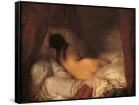 Reclining Female Nude-Jean-François Millet-Framed Stretched Canvas