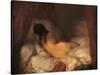 Reclining Female Nude-Jean-François Millet-Stretched Canvas