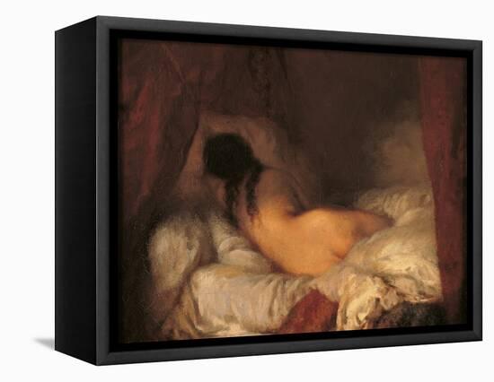 Reclining Female Nude-Jean-François Millet-Framed Stretched Canvas