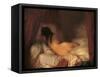 Reclining Female Nude-Jean-François Millet-Framed Stretched Canvas