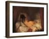 Reclining Female Nude-Jean-François Millet-Framed Art Print