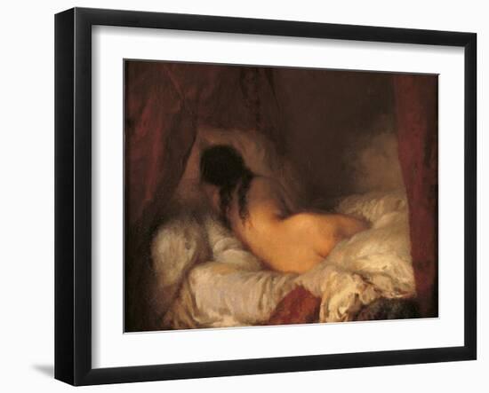 Reclining Female Nude-Jean-François Millet-Framed Art Print
