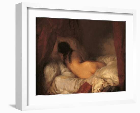 Reclining Female Nude-Jean-François Millet-Framed Art Print