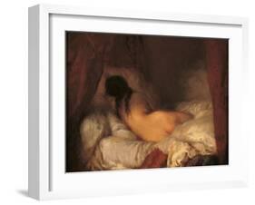 Reclining Female Nude-Jean-François Millet-Framed Art Print