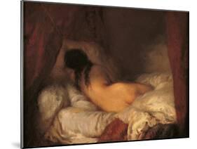 Reclining Female Nude-Jean-François Millet-Mounted Giclee Print