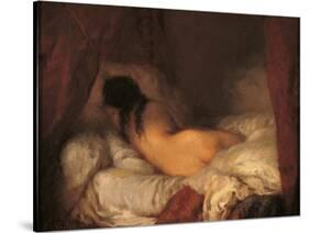 Reclining Female Nude-Jean-François Millet-Stretched Canvas