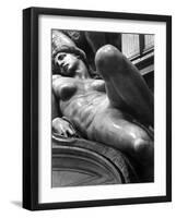 Reclining Figure Sculpted by Michelangelo from His Tomb of the Medici-Alfred Eisenstaedt-Framed Photographic Print