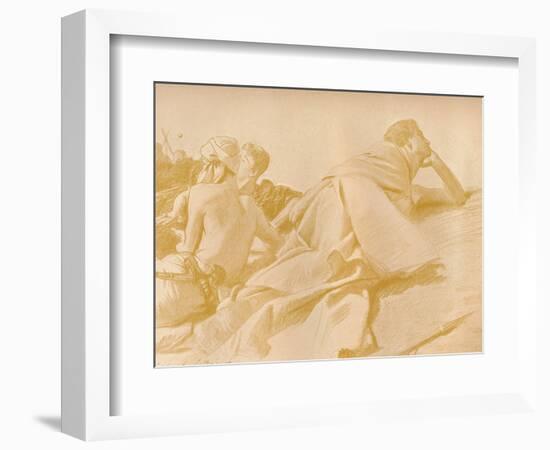 'Reclining Figures (David in Saul's Camp)', c1905-John Singer Sargent-Framed Photographic Print