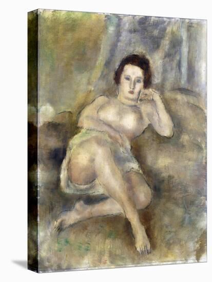 Reclining Girl, 1925-Jules Pascin-Stretched Canvas