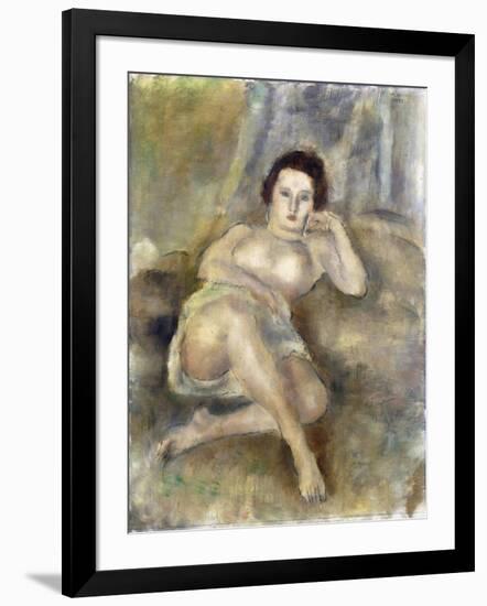 Reclining Girl, 1925-Jules Pascin-Framed Giclee Print