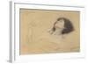 Reclining Girl and Two Studies of Hands-Gustav Klimt-Framed Giclee Print