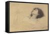 Reclining Girl and Two Studies of Hands-Gustav Klimt-Framed Stretched Canvas